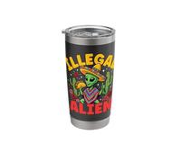 Funny Illegal Alien Cinco De Mayo Sombrero Taco Cactus Rose Stainless Steel Insulated Tumbler