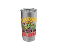 Funny Illegal Alien Cinco De Mayo Sombrero Taco Cactus Rose Stainless Steel Insulated Tumbler