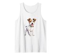 Funny Illustration of Happy Jack Russell Terrier Tank Top