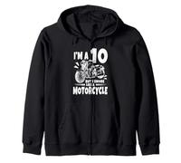 Funny I'm A 10 But I Snore Like A Motorcycle Motocross Biker Zip Hoodie