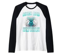 Funny I'm a Biker Dad Just Like a Normal Dad Only Cooler Raglan Baseball Tee