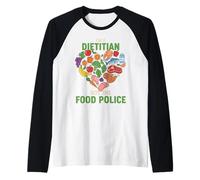 Funny I'm A Dietitian Not The Food Police Nutritionist Diet Raglan Baseball Tee