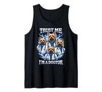 Funny Im A Dogtor Silky Terrier Dog Doctor Pet Humor Design Tank Top