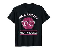 Funny I'm A Knotty Hooker Crochet Knitting T-Shirt