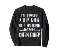 Funny I'm A Proud Cheer Step Dad Of A Cheerleader Xmas Sweatshirt