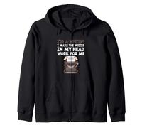 Funny I'm A Writer I Make The Voices In My Head Work For Me Zip Hoodie