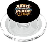 Funny I'm An Adult Like Pluto Planet Retro Vintage PopSockets PopGrip for MagSafe