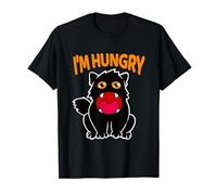 Funny I'm Hungry Mouth Opening Cat Curious Feline Kitten T-Shirt