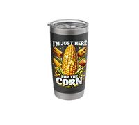 Funny I'm Just Here for The Corn Meme Quote Stainless Steel Insulated Tumbler