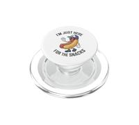 Funny I'm Just Here For The Snacks Football PopSockets PopGrip for MagSafe