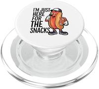 Funny I'm Just Here For The Snacks Football PopSockets PopGrip for MagSafe