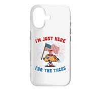 Funny I'm Just Here For The Tacos American Flag 4Th Of July Case for iPhone 17