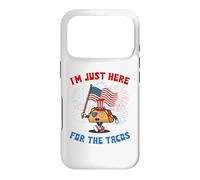 Funny I'm Just Here For The Tacos American Flag 4Th Of July Case for iPhone 17 Pro