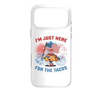 Funny I'm Just Here For The Tacos American Flag 4Th Of July Case for iPhone 17 Pro Max