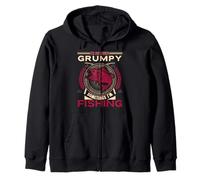 Funny I'm Not Always Grumpy Sometimes I'm Fishing Zip Hoodie