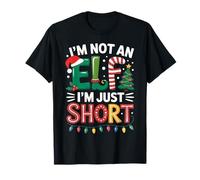 Funny I'm Not an Elf I'm Just Short Christmas Elf Santa Hat T-Shirt