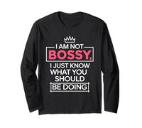 Funny I'm Not Bossy Girl Boss Feminist Leadership Humor Long Sleeve T-Shirt