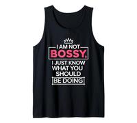 Funny I'm Not Bossy Girl Boss Feminist Leadership Humor Tank Top