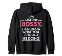 Funny "I'm Not Bossy" Girl Boss Feminist Leadership Humor Zip Hoodie
