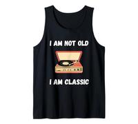 Funny I'm not old I'm classic vinyl records record player Tank Top