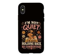 Funny I'm Not Quiet I'm Just Holding Back My Commentary Case for iPhone X/XS