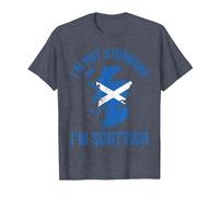 Funny I'm Not Stubborn I'm Scottish Scotland T-Shirt, Men, Heather Blue, Small
