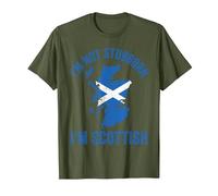 Funny I'm Not Stubborn I'm Scottish Scotland T-Shirt, Men, Olive Green, 3X-Large