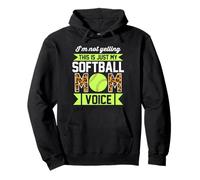 Funny I'm Not Yelling This Is Just My Softball Mom voice Pullover Hoodie