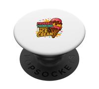 Funny I'm Probably Dreaming of Ice Cream Lover Foodie Treat PopSockets Adhesive PopGrip