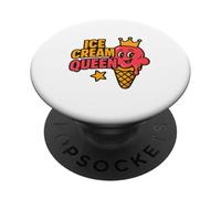 Funny I'm Probably Dreaming of Ice Cream Lover Foodie Treat PopSockets Adhesive PopGrip