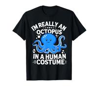 Funny Im Really an Octopus in a Human Costume Kids Halloween T-Shirt