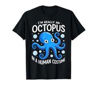 Funny Im Really an Octopus in a Human Costume Kids Halloween T-Shirt