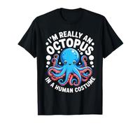 Funny Im Really an Octopus in a Human Costume Kids Halloween T-Shirt