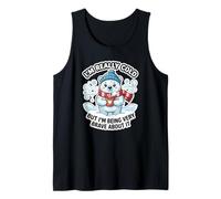 Funny I'm Really Cold But Being Very Brave Polar Bear Tank Top