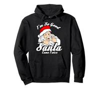 Funny I'm So Good Santa Came Twice Naughty Xmas Pullover Hoodie, Adult Unisex, Black, Large
