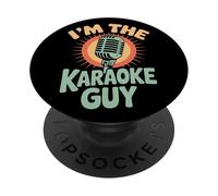 Funny I'm The Karaoke Guy Bar Night Music Party PopSockets Adhesive PopGrip