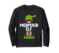 Funny I'm The Mermaid Elf Christmas Xmas Long Sleeve T-Shirt