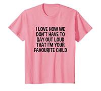 Funny I'm Your Favourite Child Children Siblings T-Shirt, Youth, Pink, Medium