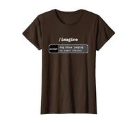 Funny Imagine Prompt Dog Stops Judging My Choices AI Joke T-Shirt, Women, Brown, Large