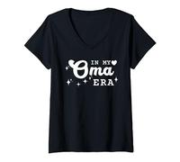 Funny In My Oma Era Lover Groovy Retro Mother's Day V-Neck T-Shirt