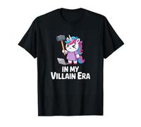Funny in My Villain Era Unicorn Sarcastic Angry Kawaii T-Shirt