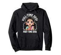 Funny Indian Girl Desi Roots Pullover Hoodie