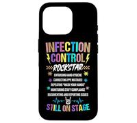 Funny Infection control nurse Rockstar Case for iPhone 16 Pro
