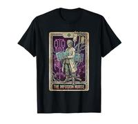 Funny Infusion Nurse Skeleton Tarot Card T-Shirt