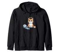 Funny Innocent Cat Cute Little Kitten Zip Hoodie