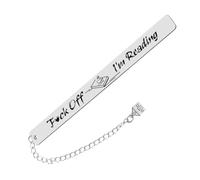 Funny Inspirational Bookmark For Book Lovers Reader Gifts, 2024 NEW Metal Bookmark am I Off Gift,Engraved Fuck Stain Reading