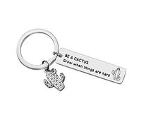 Funny Inspirational Keyring Cactus Inspirational Gift for Girls Boys Cactus Lover Gift for Son Daughter Cactus Lover Keyring Motivational Gift Christmas Graduation Birthday Gift for Teens Girls