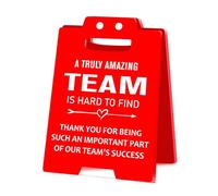 Funny Inspirational Team Gifts,Office Desk Decor - Appreciation Gift for Teammates Employees Coworker Friends, Team Definition Sign Office Cubicle Decor Red Sign for Birthday White Elephant Gifts