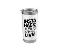 Funny Insta Hack, Social Media, Digital Detox, Quit Scrollin Stainless Steel Insulated Tumbler