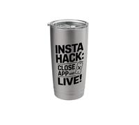 Funny Insta Hack, Social Media, Digital Detox, Quit Scrollin Stainless Steel Insulated Tumbler